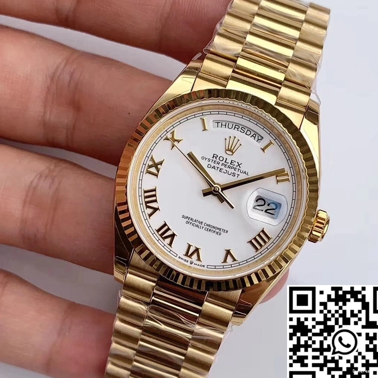 Time Scale Factory EW Day-Date SmartChoice Dial M128238 Roman 1008 Rolex White 0705